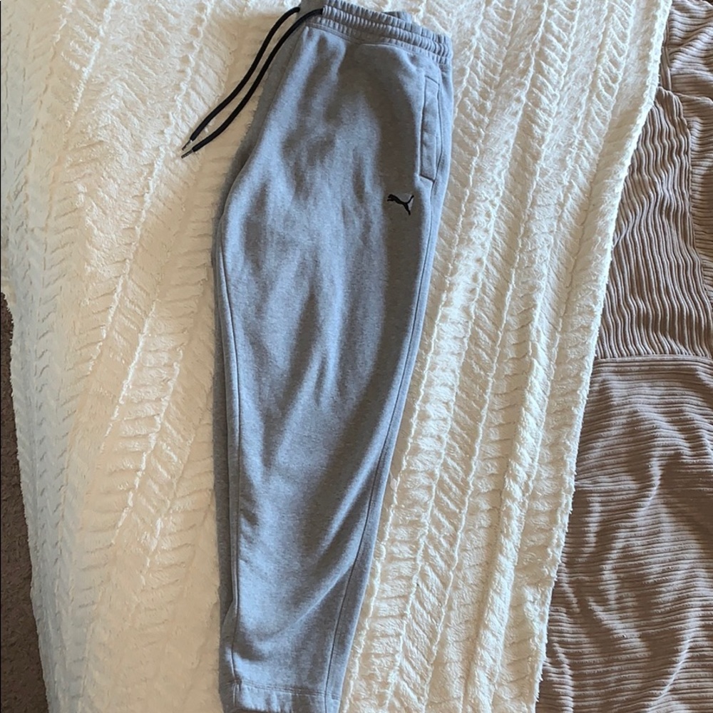 Gray puma sweat pants